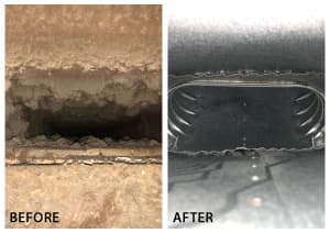 Air Duct Cleaning before - Round Rock, TX